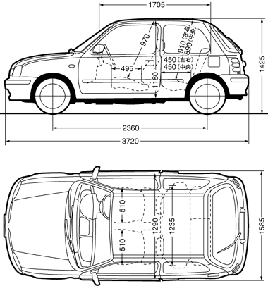 Nissan micra size dimensions